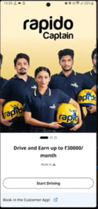 Start Driving पर क्लिक करें..
Rapido में Bike कैसे लगाएं