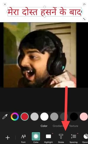 Choose font, Colour, size