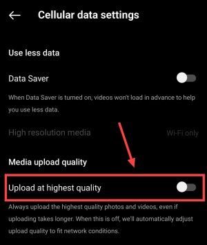 Upload at highest quality